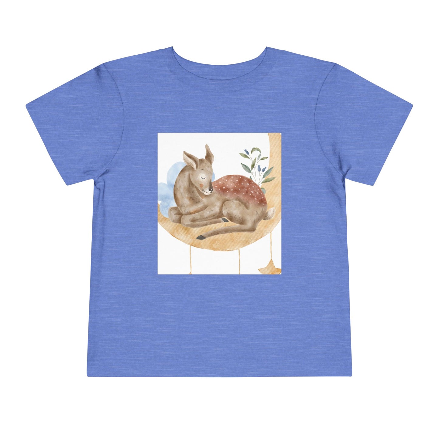 Whimsical Fawn Toddler Tee - Cute Short Sleeve Shirt for Kids