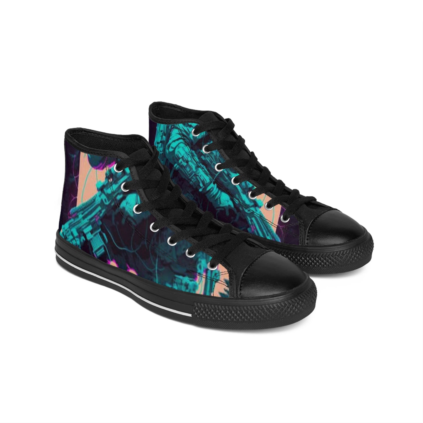 Stylish Women's Graphic Sneakers - Vibrant Retro Design