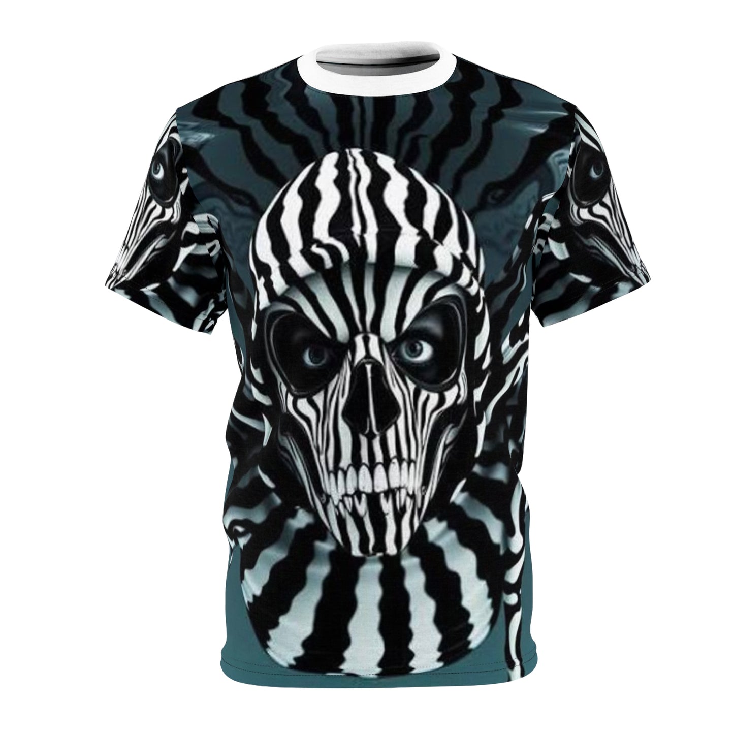 Gothic Skull Print Unisex Tee - Edgy Fashion Statement for Halloween and Everyday Wear