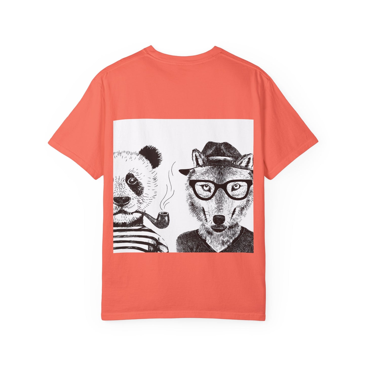 Whimsical Animals Graphic T-Shirt - Cool Fox & Panda Design