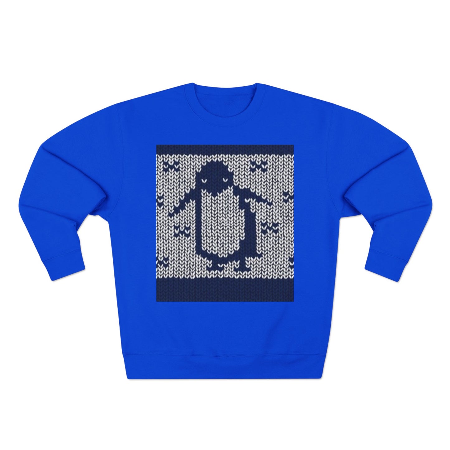 Cozy Penguin Knit Design Unisex Crewneck Sweatshirt