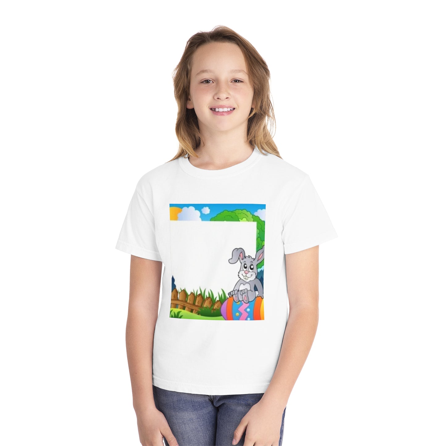 Adorable Bunny Youth Midweight Tee - Perfect for Easter Celebrations