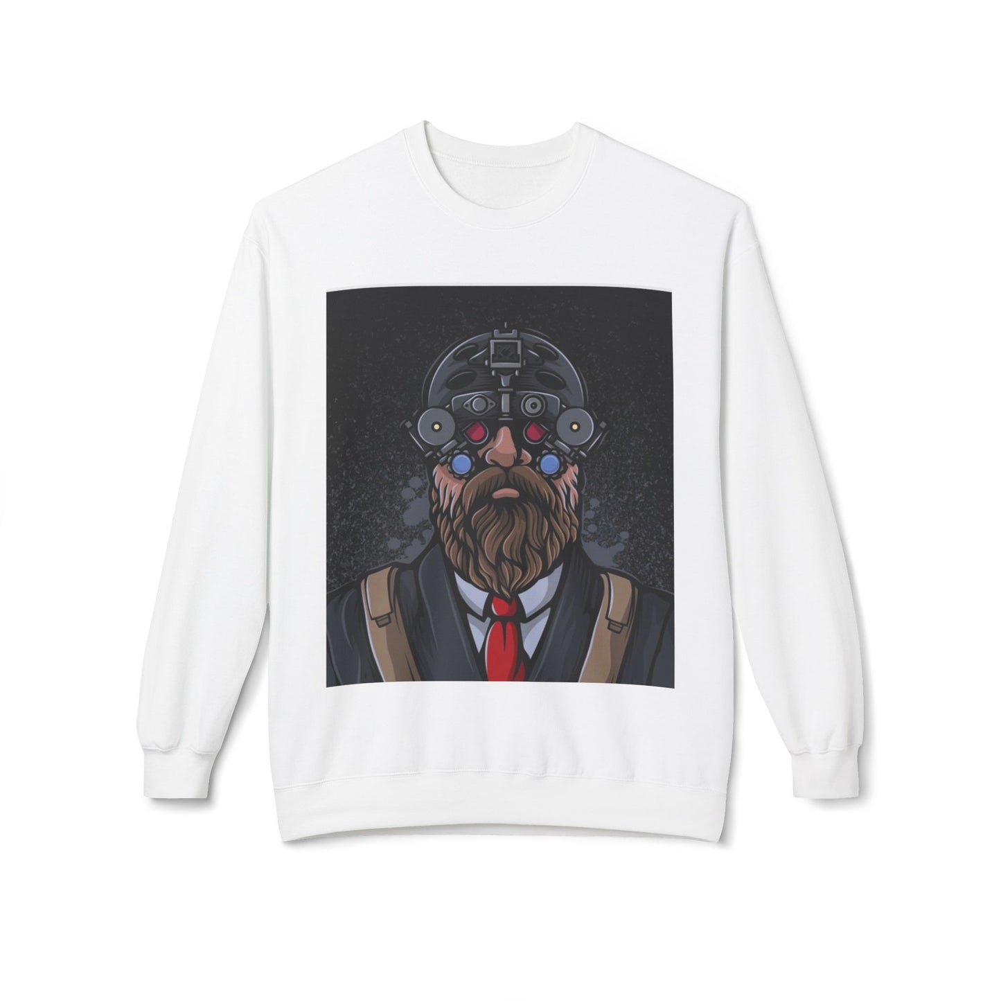 Bearded Tech Enthusiast Crewneck Sweatshirt