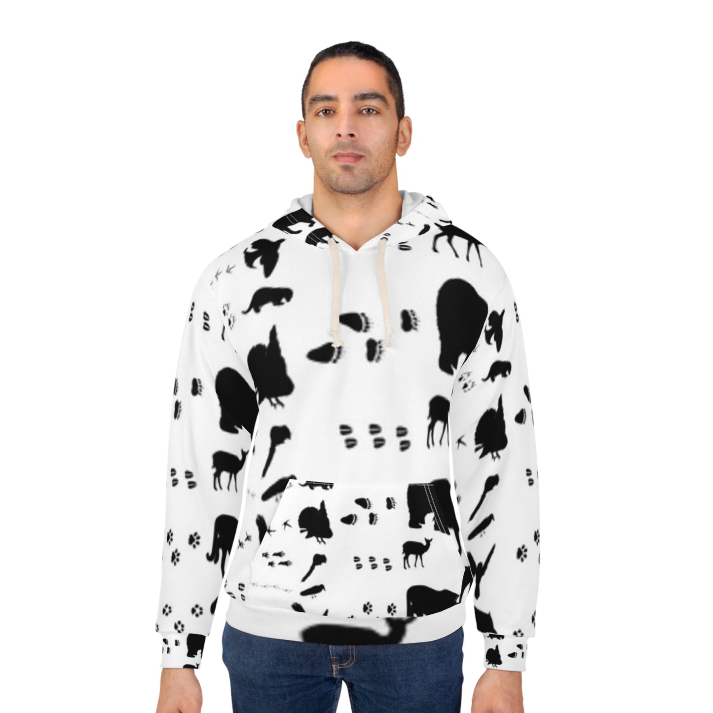 Wildlife Silhouette Unisex Pullover Hoodie - Nature Lover's Cozy Apparel
