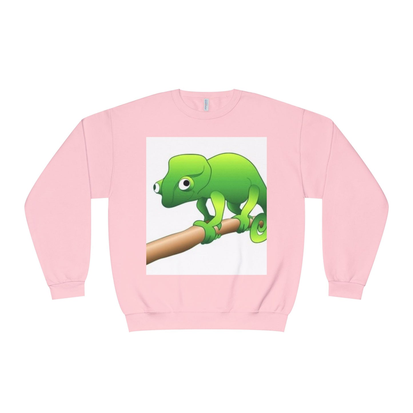 Charming Green Chameleon Sweatshirt - Cozy Unisex Crewneck for Nature Lovers