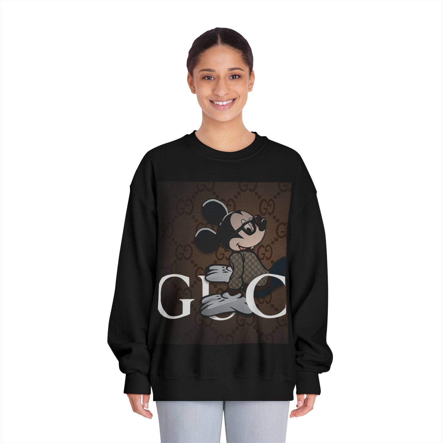 Trendy Mickey Mouse Graphic Crewneck Sweatshirt - Unisex Casual Wear