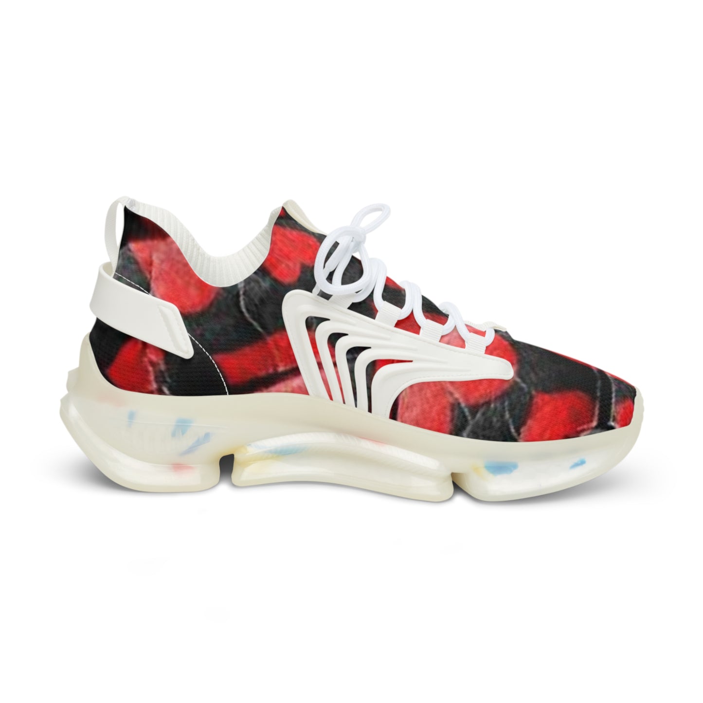 Men's Mesh Sneakers - Bold Red Design for Active Style