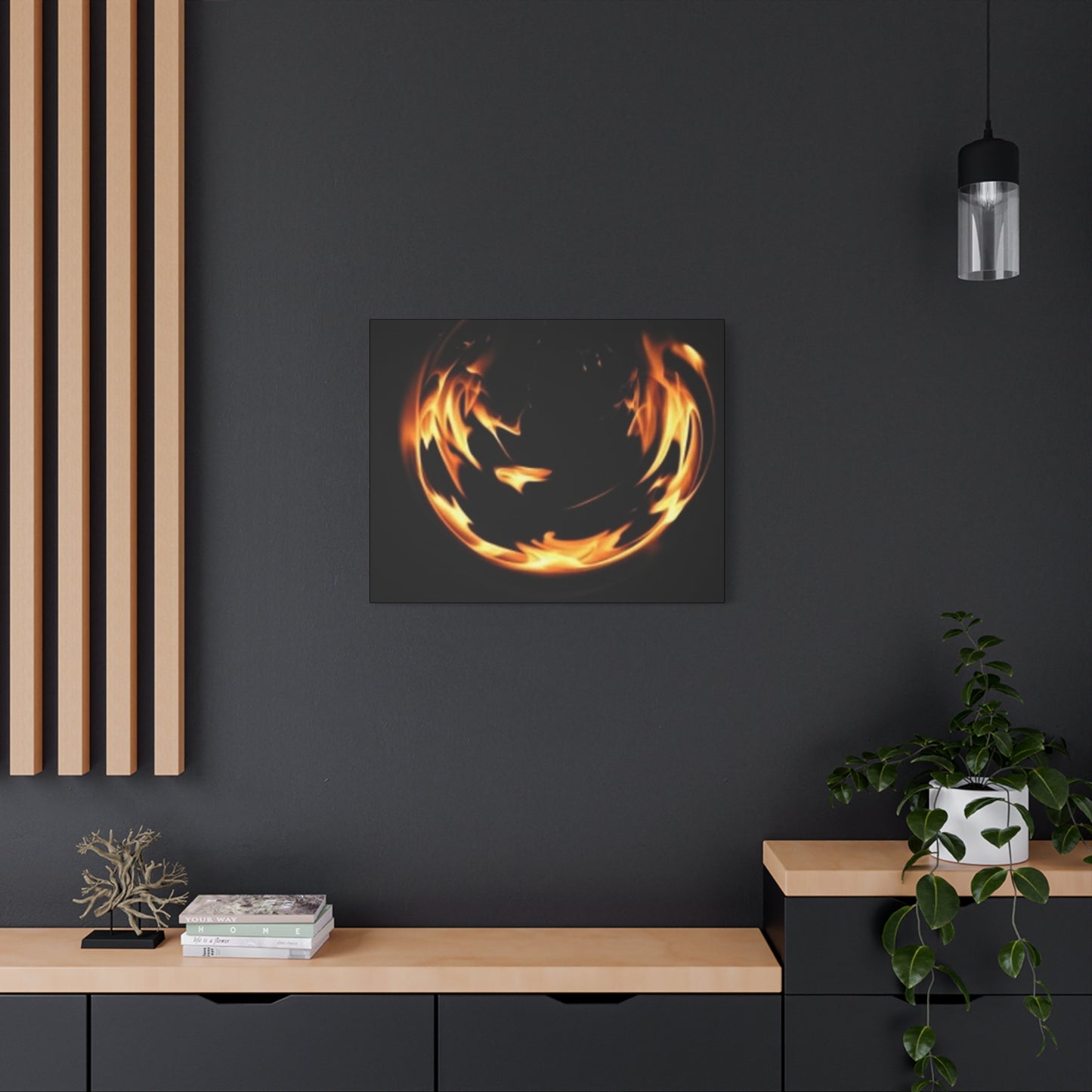 Fire Swirl Matte Canvas Art - Stretched 1.25" Gallery Wrap
