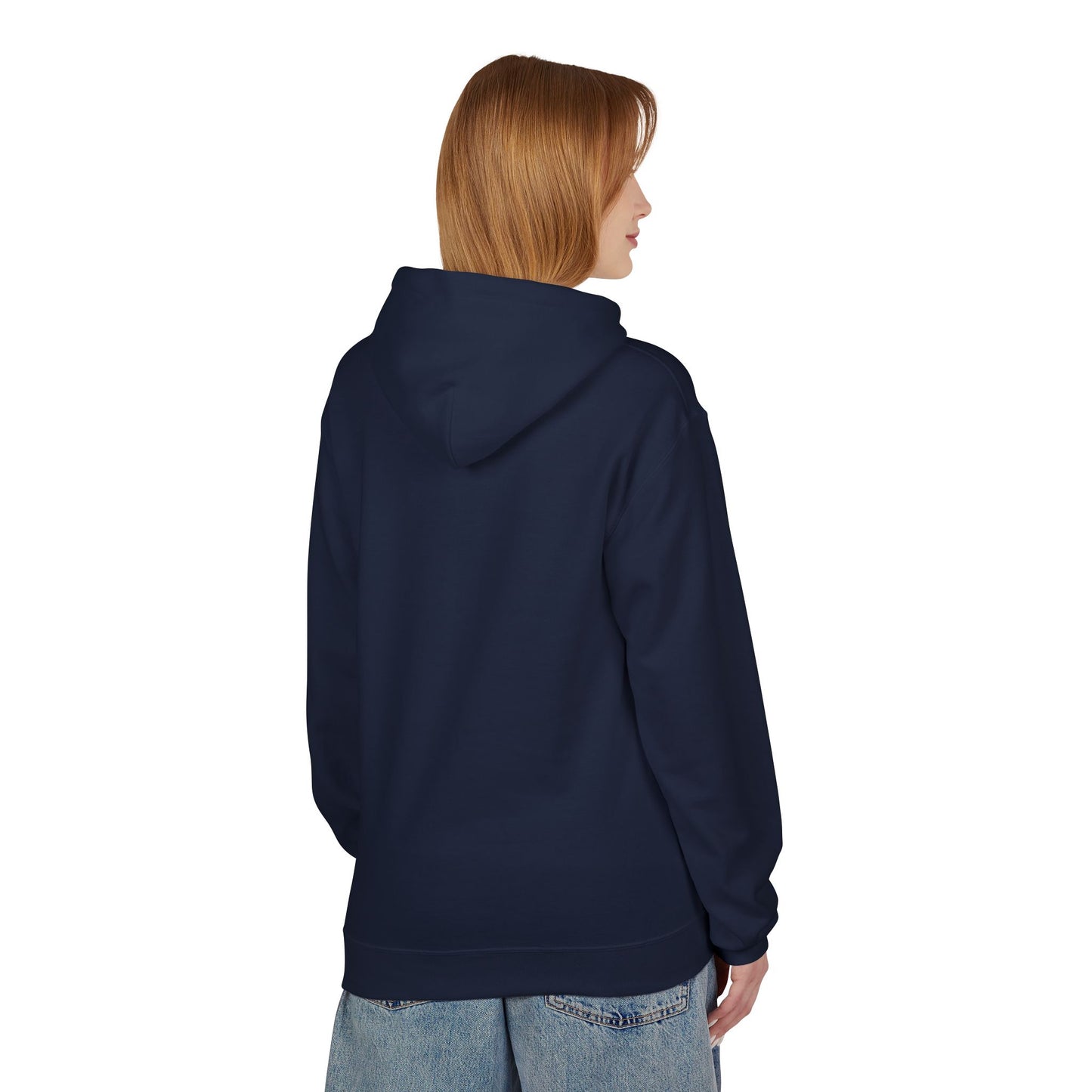 Minimalist Fleece Hoodie with Text Design | Unisex Softstyle