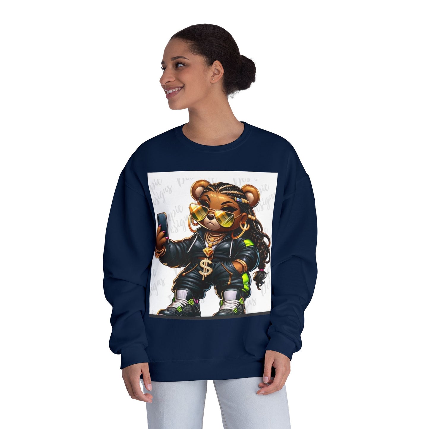 Street Style Bear Crewneck Sweatshirt - Unisex Urban Fashion