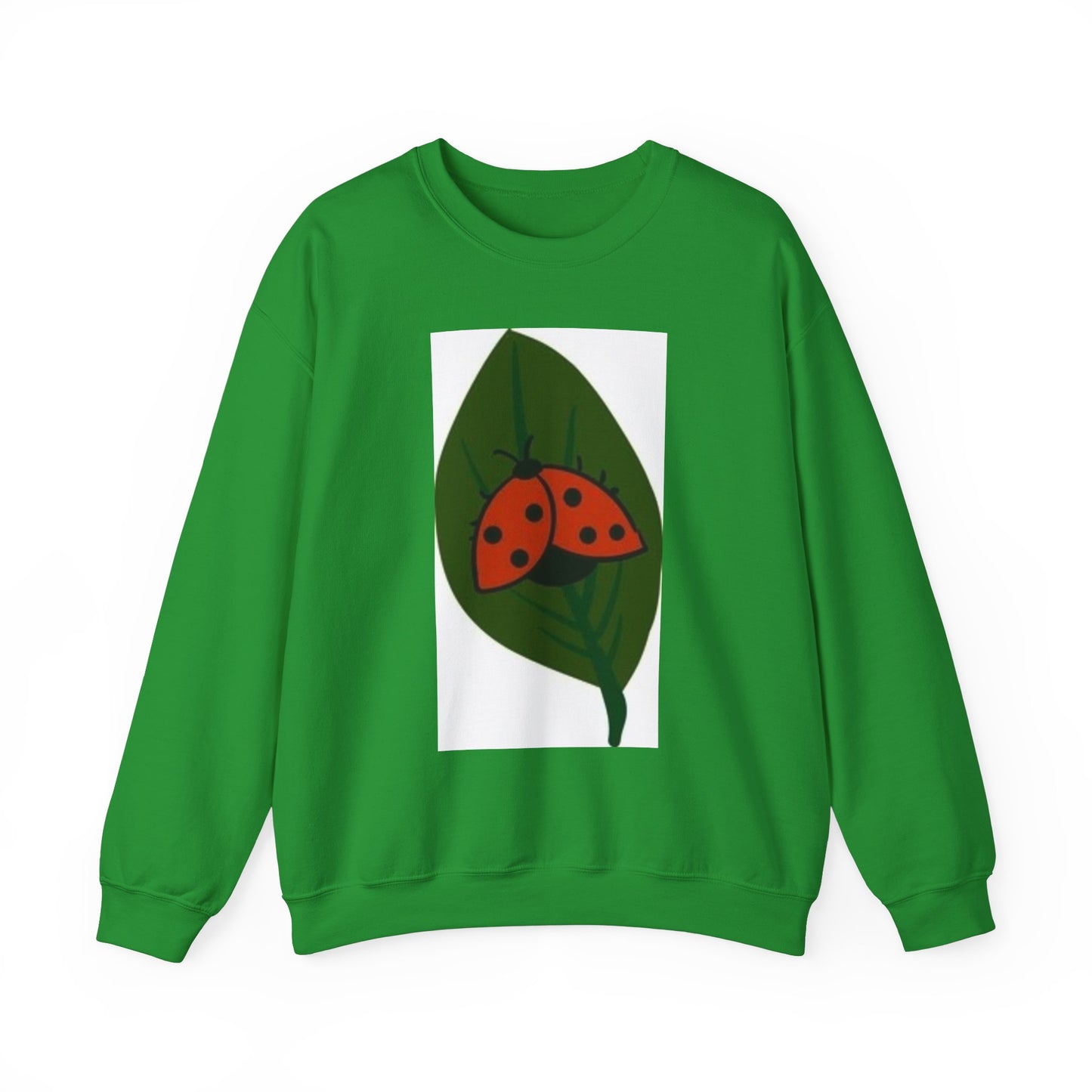 Ladybug Leaf Unisex Crewneck Sweatshirt - Cozy & Eco-Friendly
