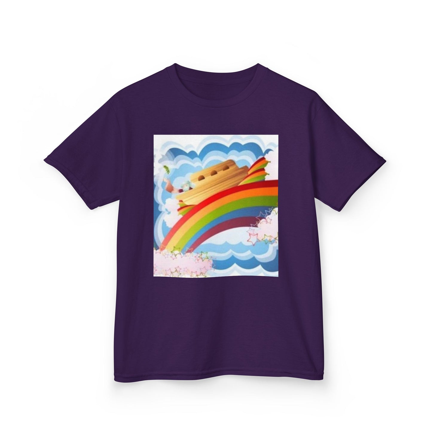 Rainbow Adventure Kids Heavy Cotton Tee - Fun & Colorful Design for Playful Days