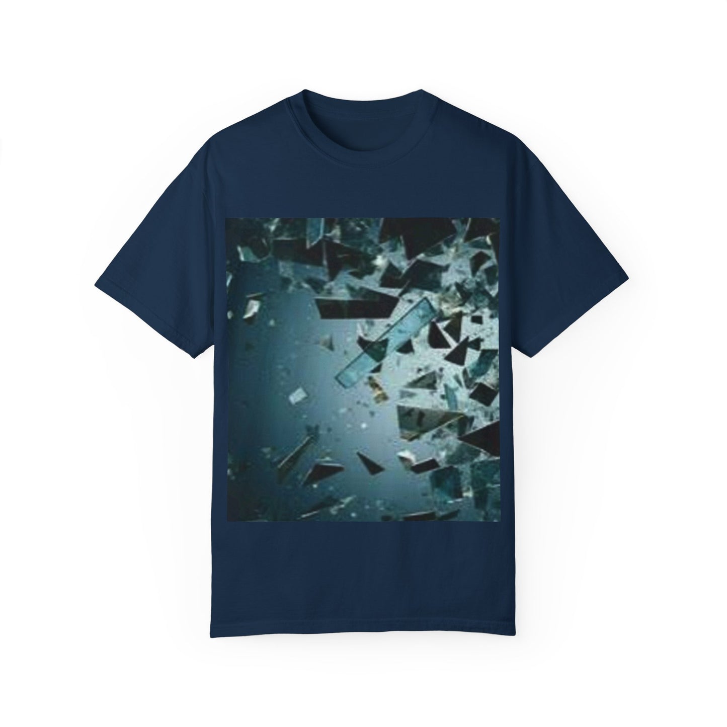 Unisex Garment-Dyed T-Shirt - Stylish Abstract Mirror Shard Design