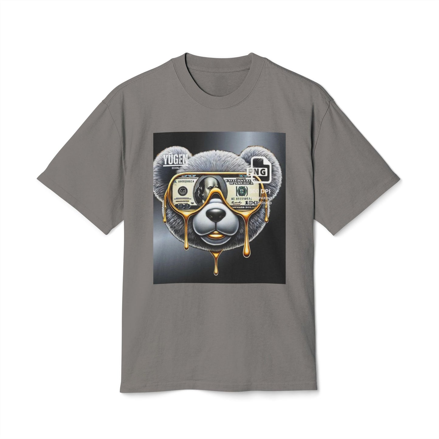 Cool Panda Money Art Unisex Heavy Faded Tee