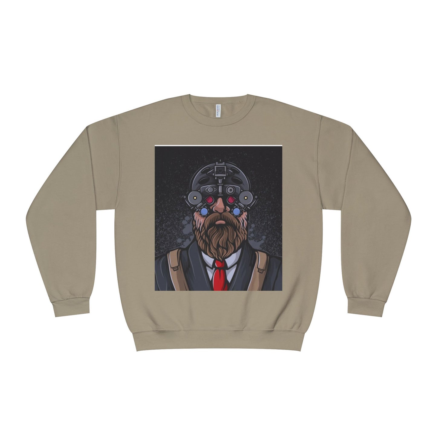 Bearded Warrior Crewneck Sweatshirt - Unisex Graphic Sweatshirt