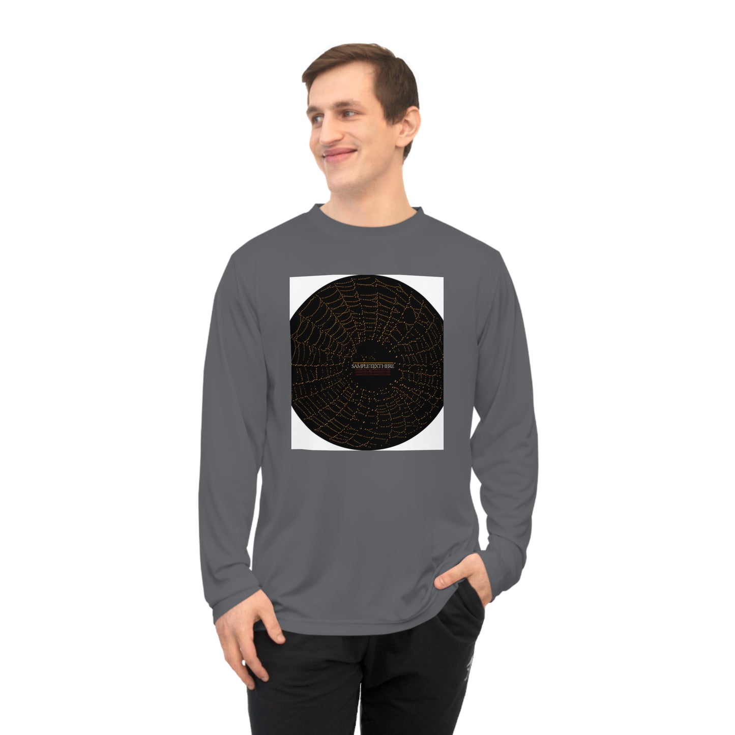 Unisex Performance Long Sleeve Shirt - Spider Web Design for Active Lifestyle