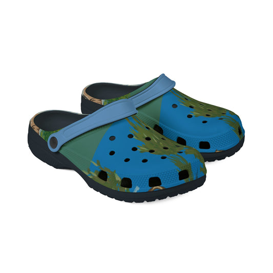Eco-Friendly EVA Foam Rubber Shoes - Comfortable Garden Clogs with Polka Dots
