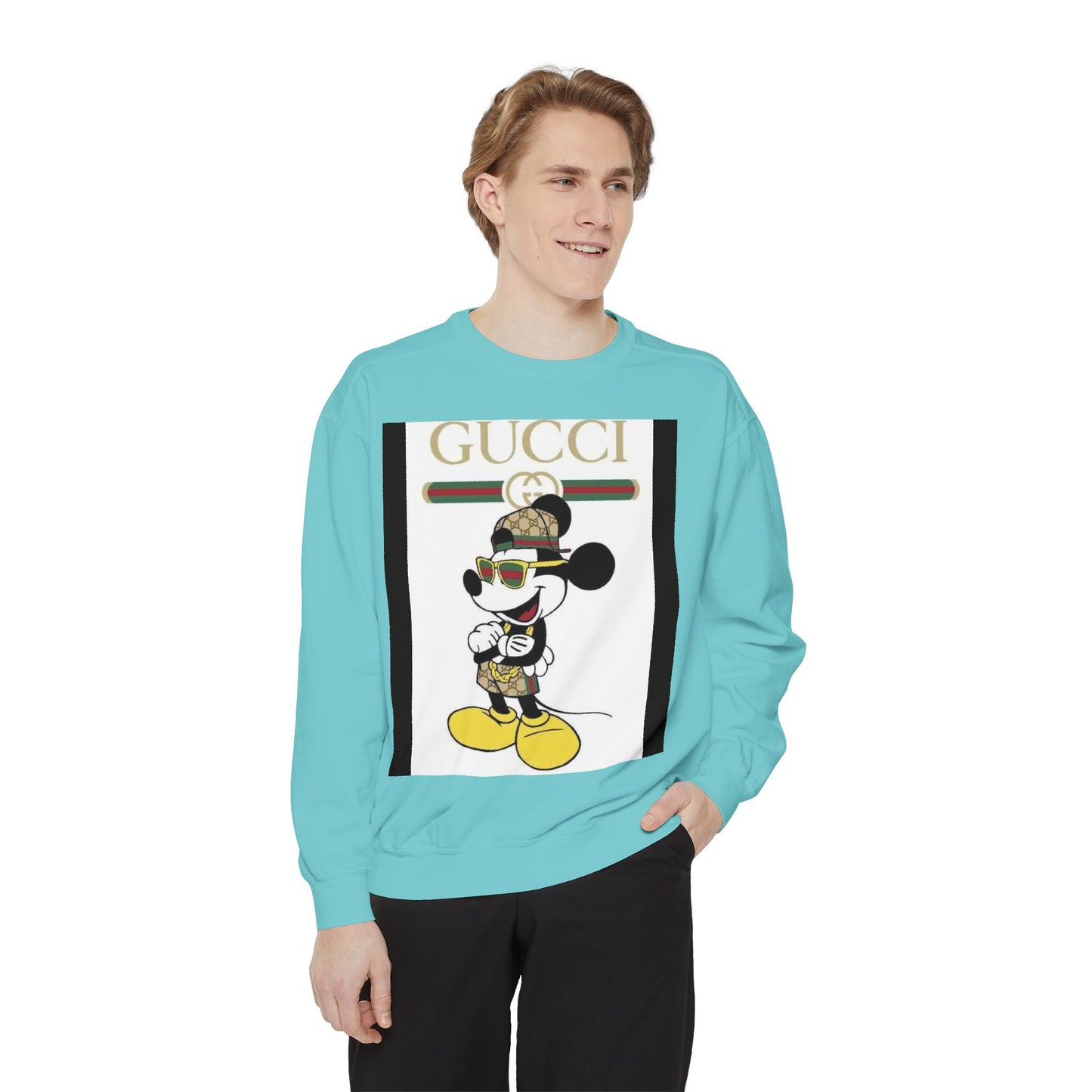 Mickey Mouse Gucci Streetwear Sweatshirt - Unisex Garment-Dyed