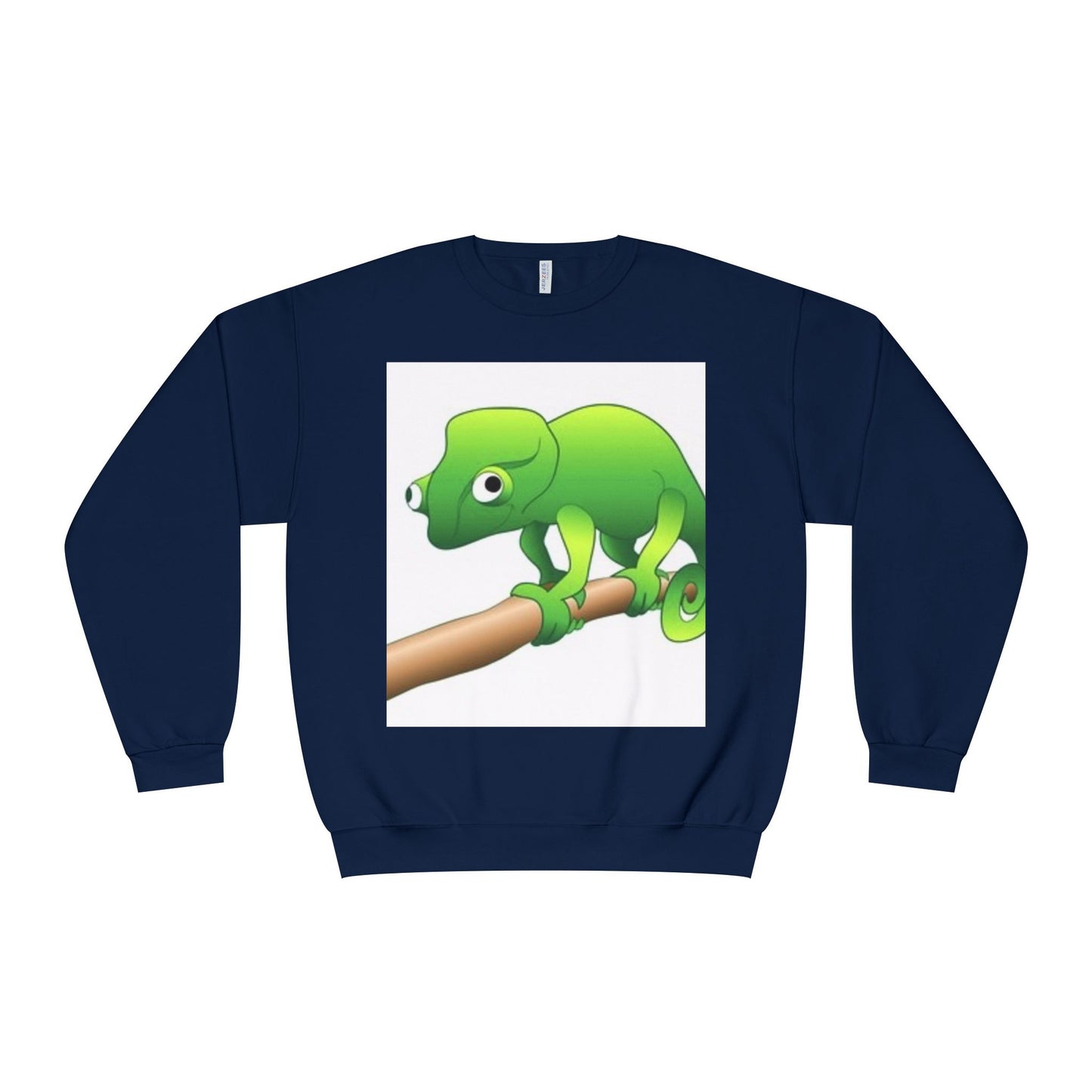 Charming Green Chameleon Sweatshirt - Cozy Unisex Crewneck for Nature Lovers