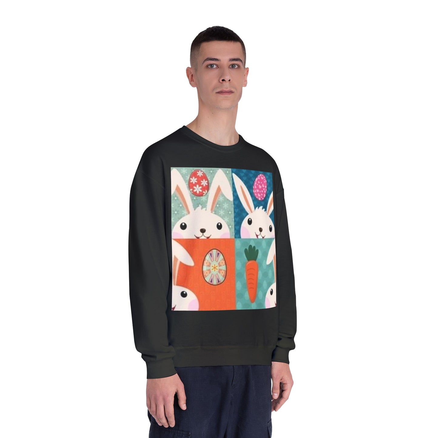 Cute Easter Bunny Sweatshirt - Unisex Crewneck for Spring Celebrations