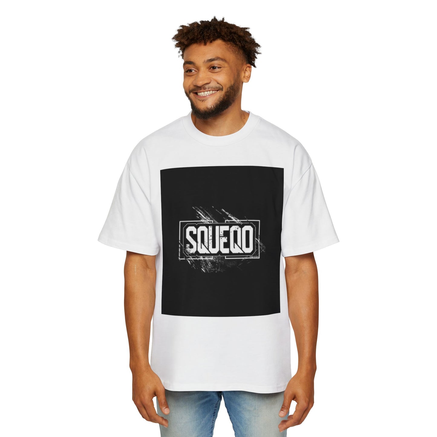 SQUEQO Graphic Heavy Oversized Tee for Casual Style