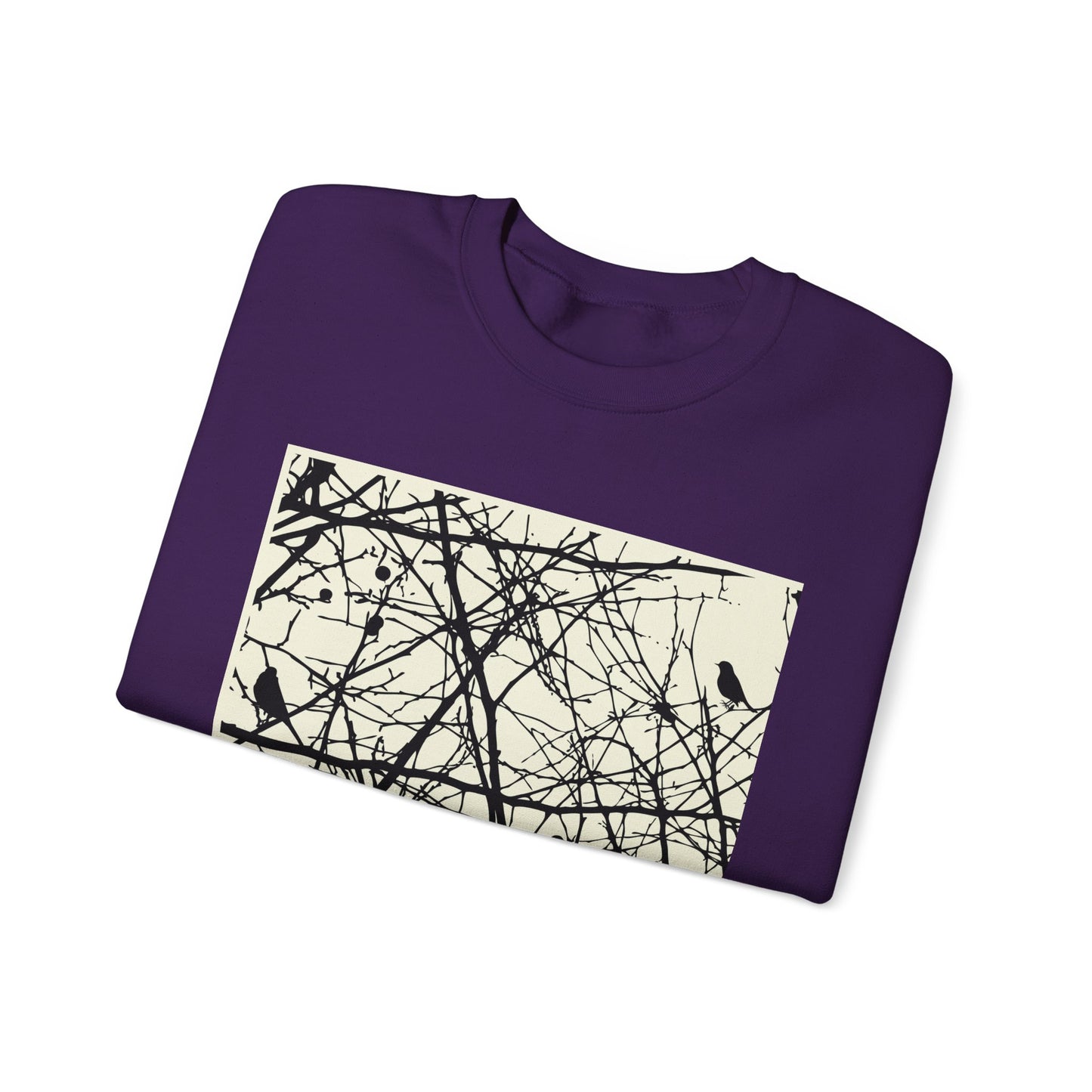 Nature-Inspired Unisex Crewneck Sweatshirt with Bird Print