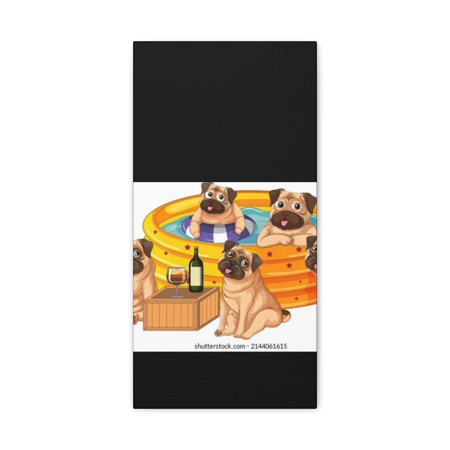 Pug Pool Party Canvas Art - Fun Pet Decor