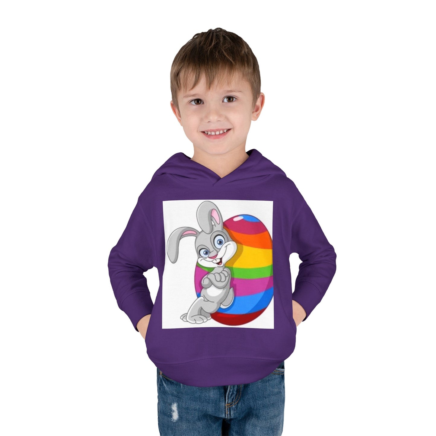Colorful Easter Bunny Toddler Pullover Hoodie