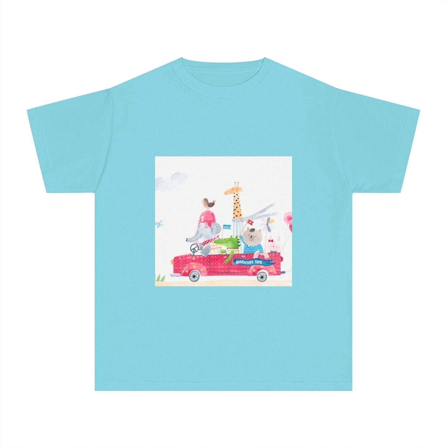 Fun Animal Adventure Youth Midweight Tee - Colorful Kids Tee for Playtime
