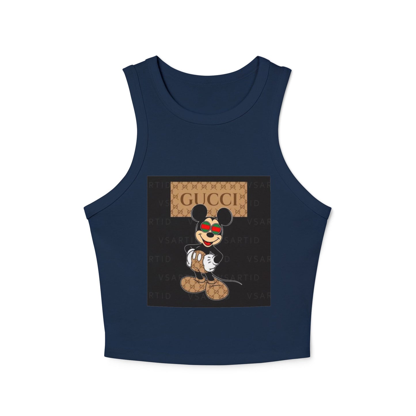 Trendy Women's Micro Rib Racer Tank Top - Stylish and Comfortable for Everyday Wear