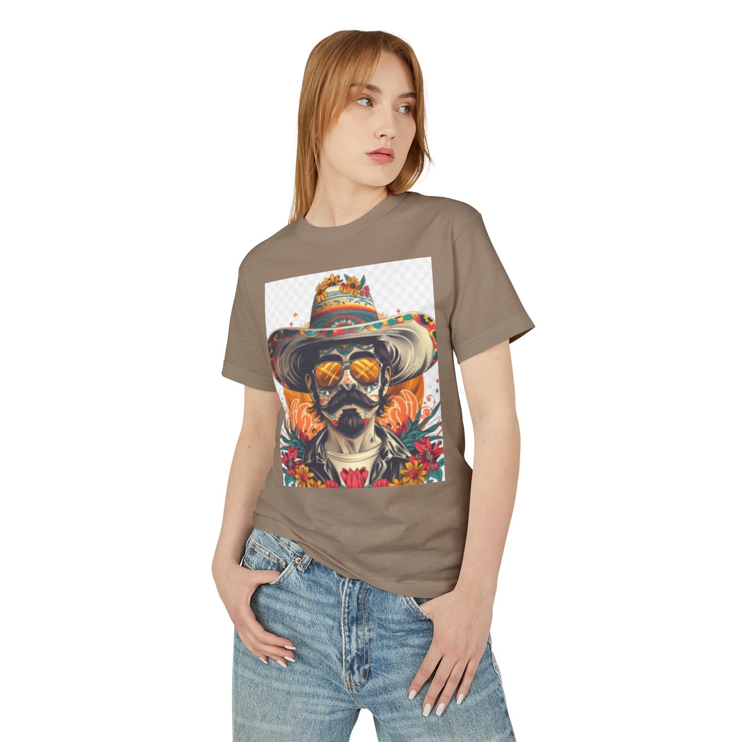 Day of the Dead Heavyweight Cotton Tee - Vintage Skull Design