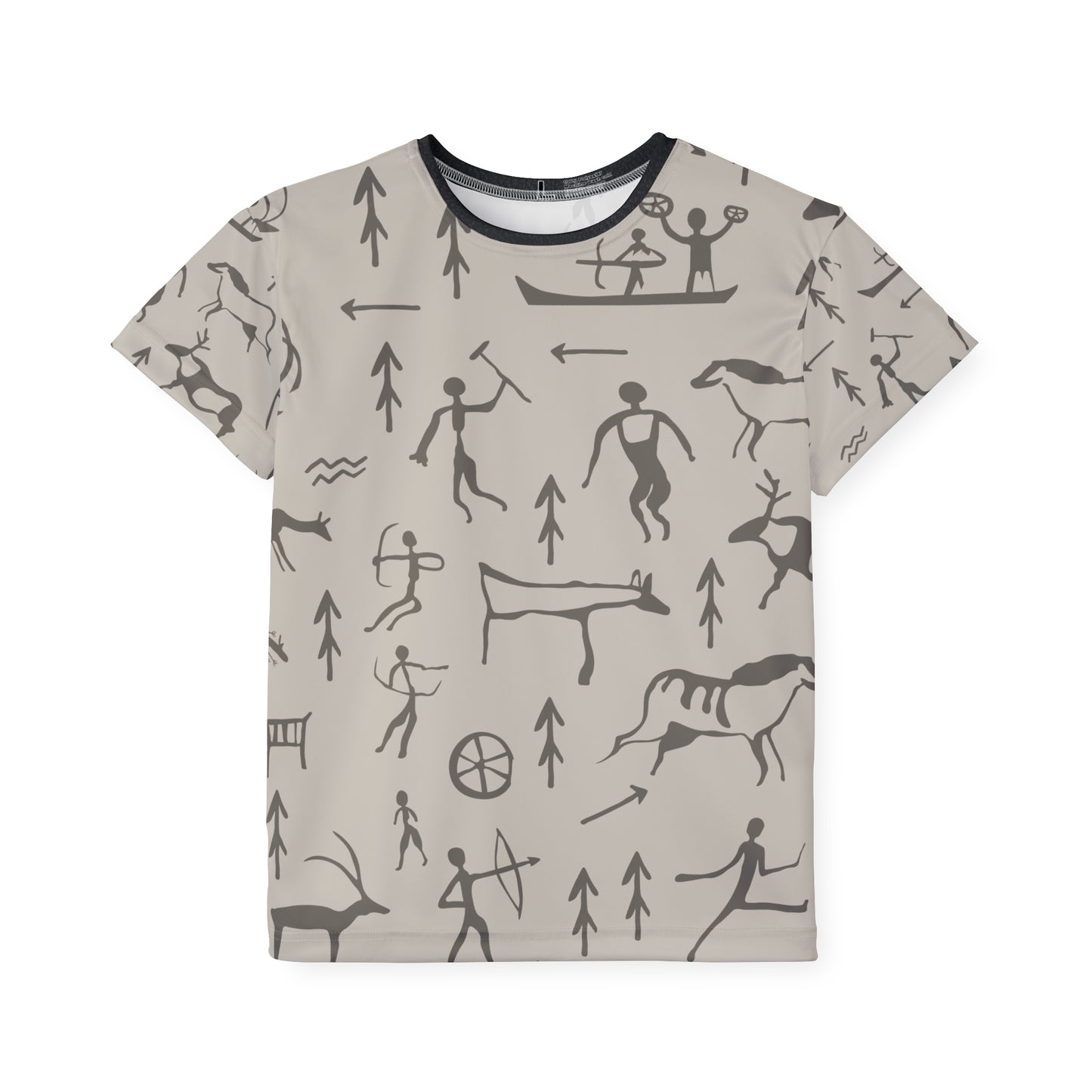 Kids Sports Jersey - Ancient Symbols Graphic Tee for Active Youngsters