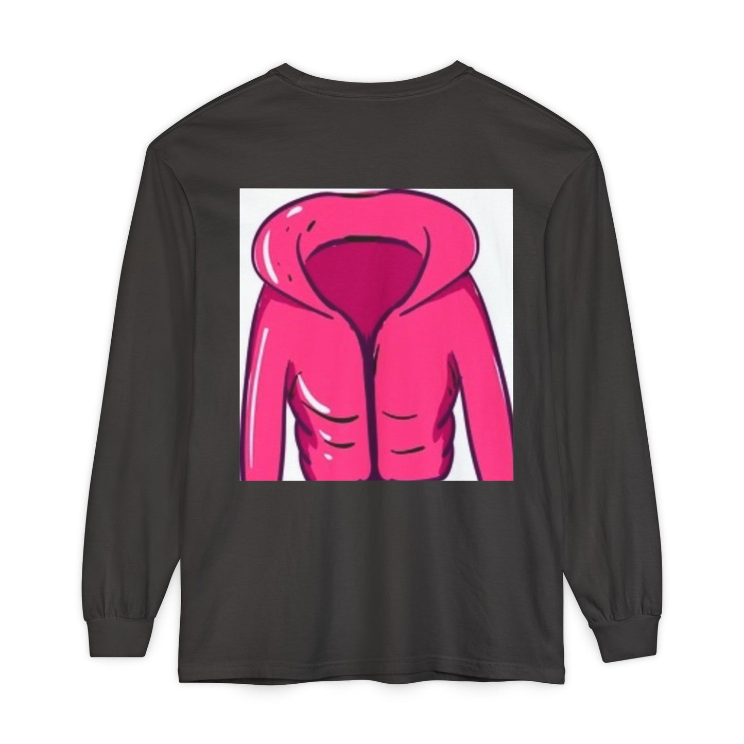 Unisex Garment-Dyed Long Sleeve T-Shirt - Cute Hoodie Print for Casual Wear