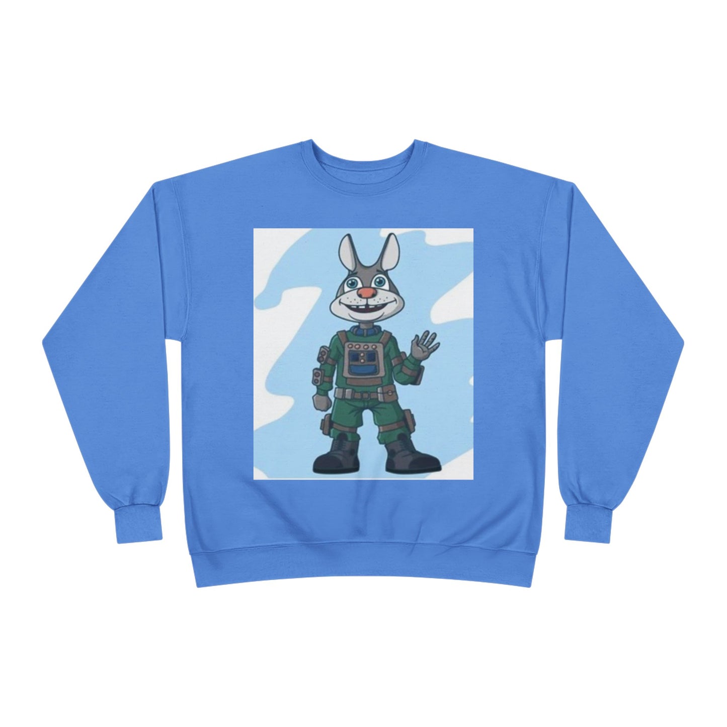 Unisex EcoSmart® Crewneck Sweatshirt - Playful Cartoon Character Design