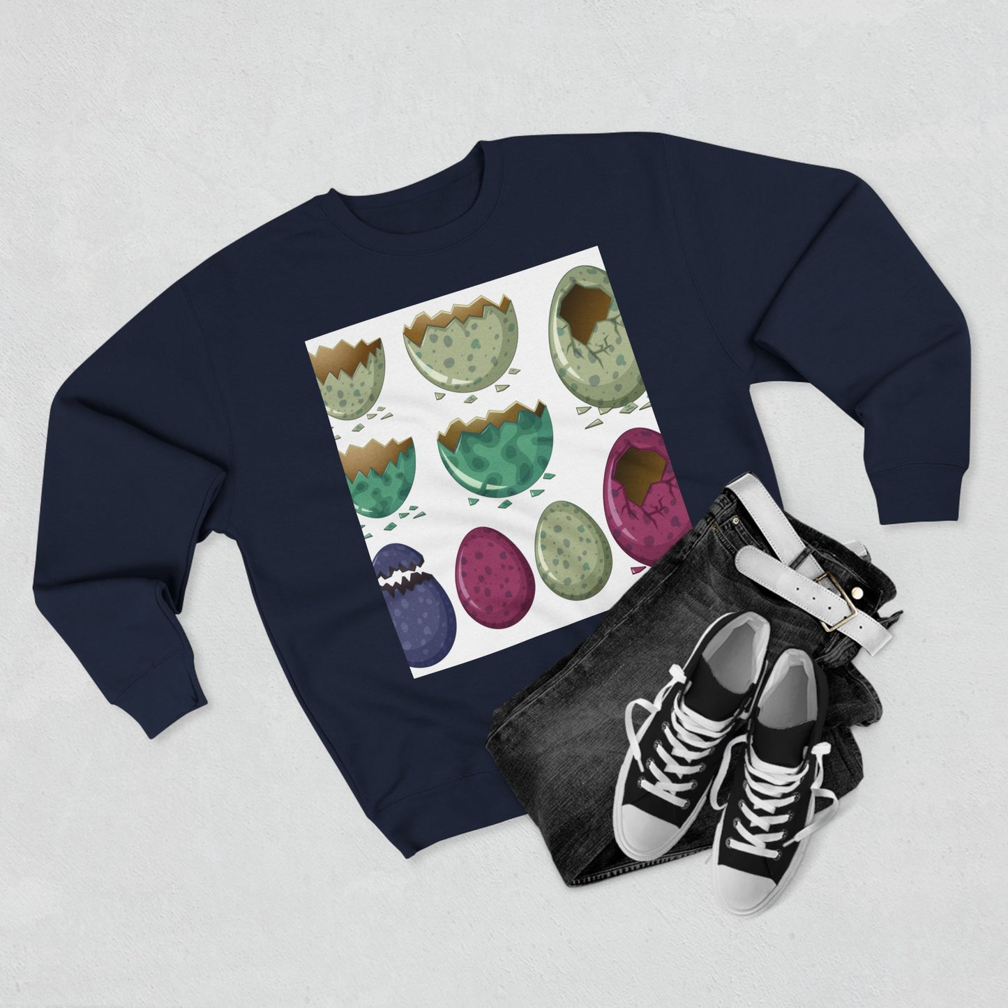 Whimsical Dinosaur Egg Unisex Crewneck Sweatshirt