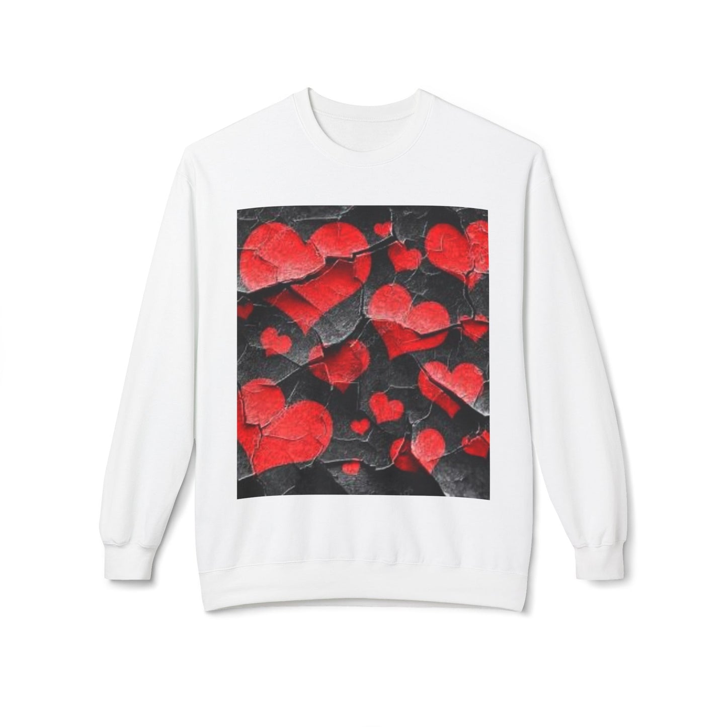 Heart Pattern Unisex Crewneck Sweatshirt - Cozy and Stylish Love-Themed Apparel