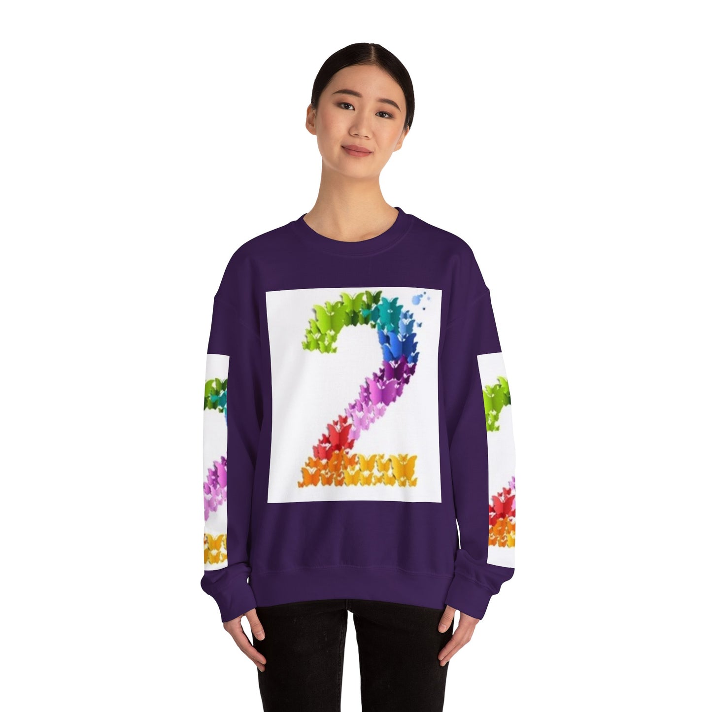 Colorful Floral Number 2 Sweatshirt for Celebrations