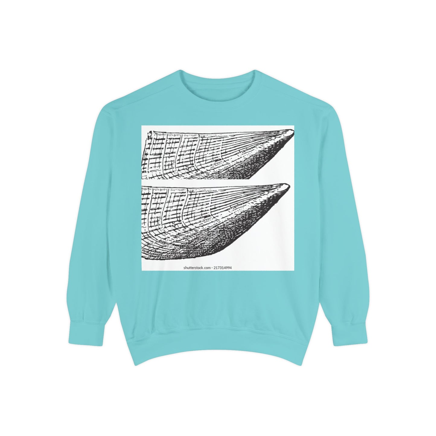 Graphic Unisex Garment-Dyed Sweatshirt | Nautical Design for Ocean Lovers