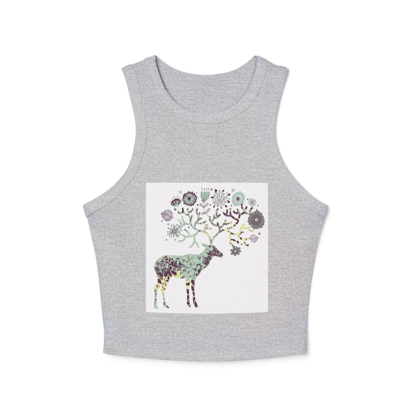 Eco-Friendly Women's Micro Rib Racer Tank Top - Nature-Inspired Design