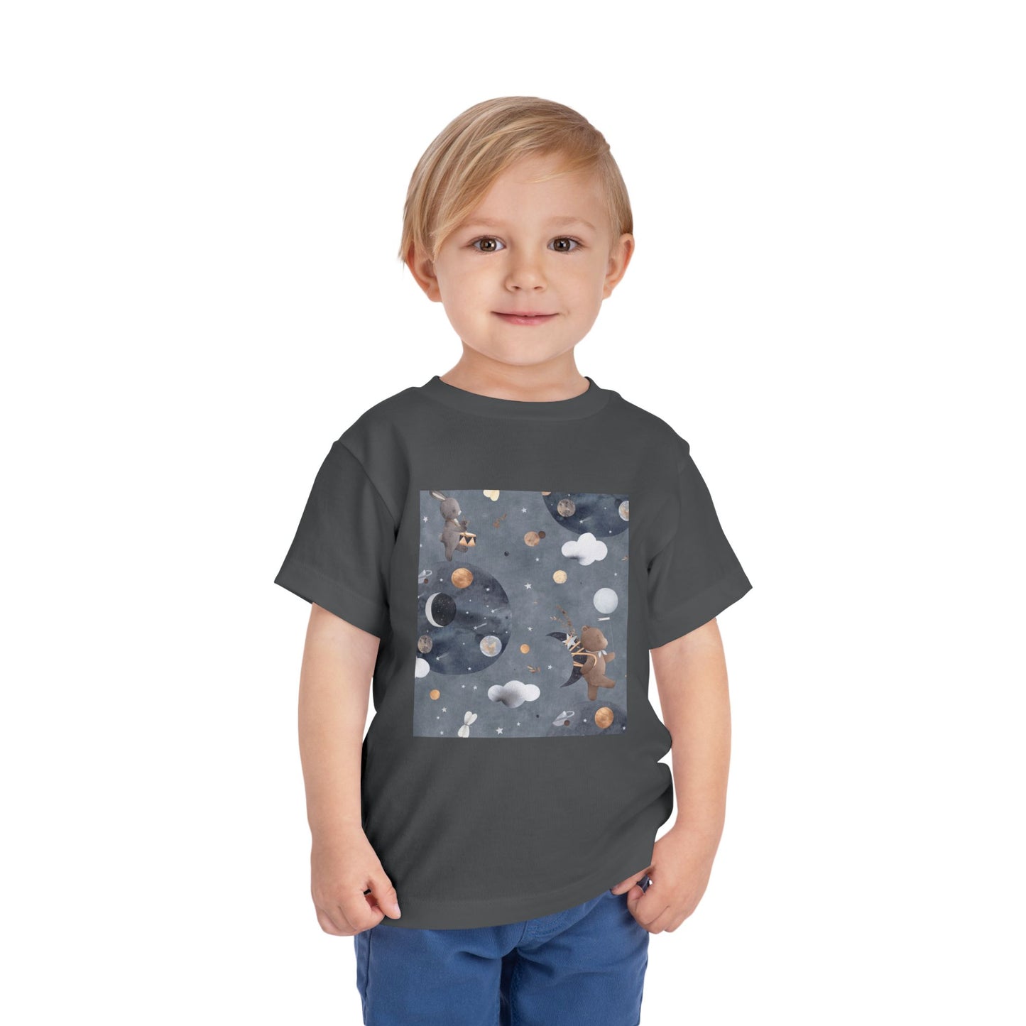 Cosmic Adventure Toddler Tee - Fun Space-Themed Short Sleeve Shirt for Kids