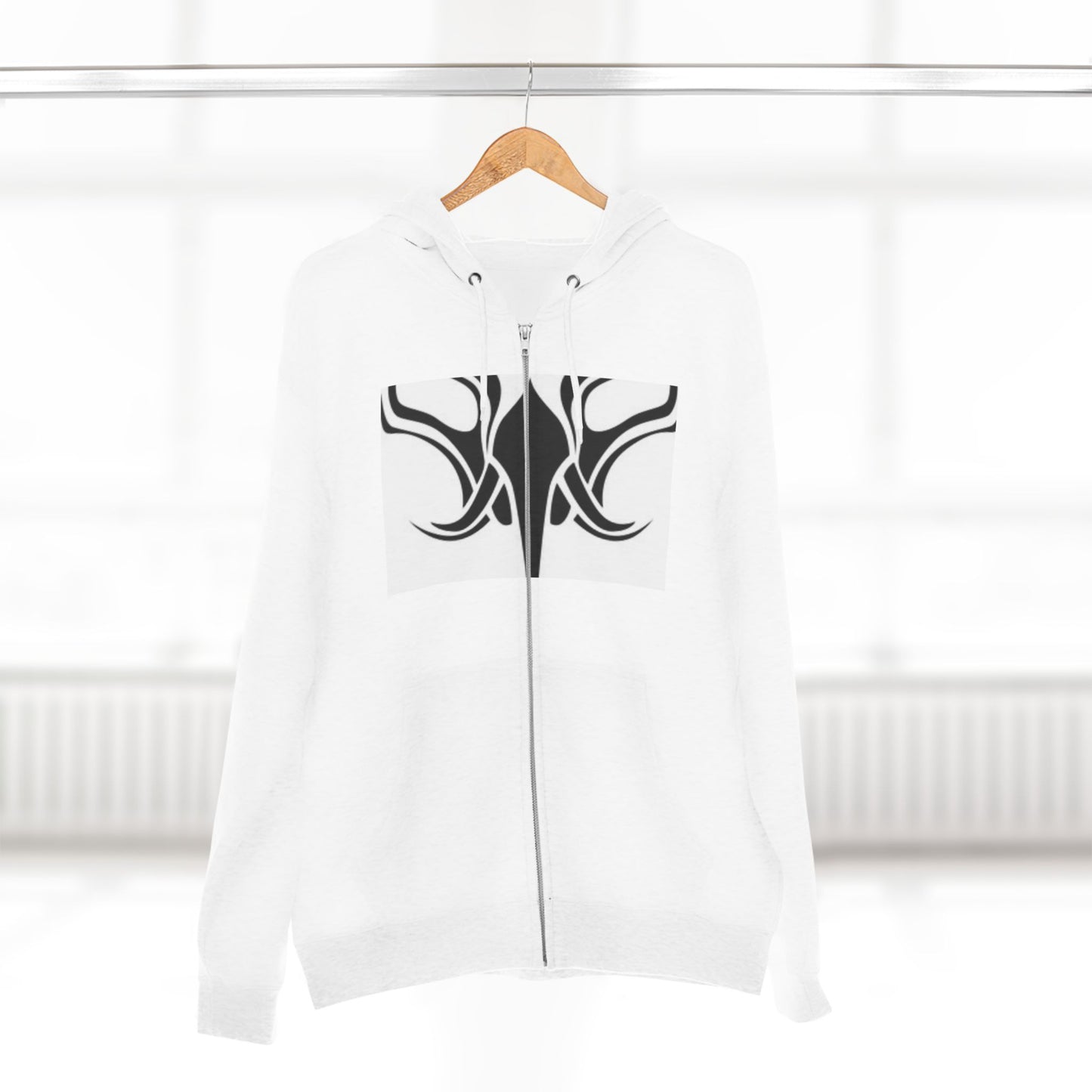 Tribal Design Unisex Zip Hoodie - Stylish & Versatile Outdoor Wear