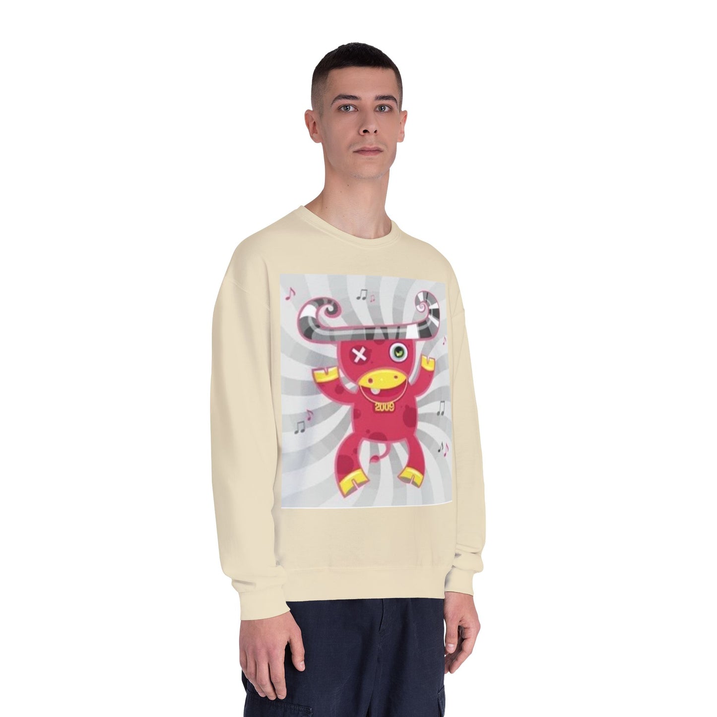 Fun Cartoon Monster Crewneck Sweatshirt - Unisex