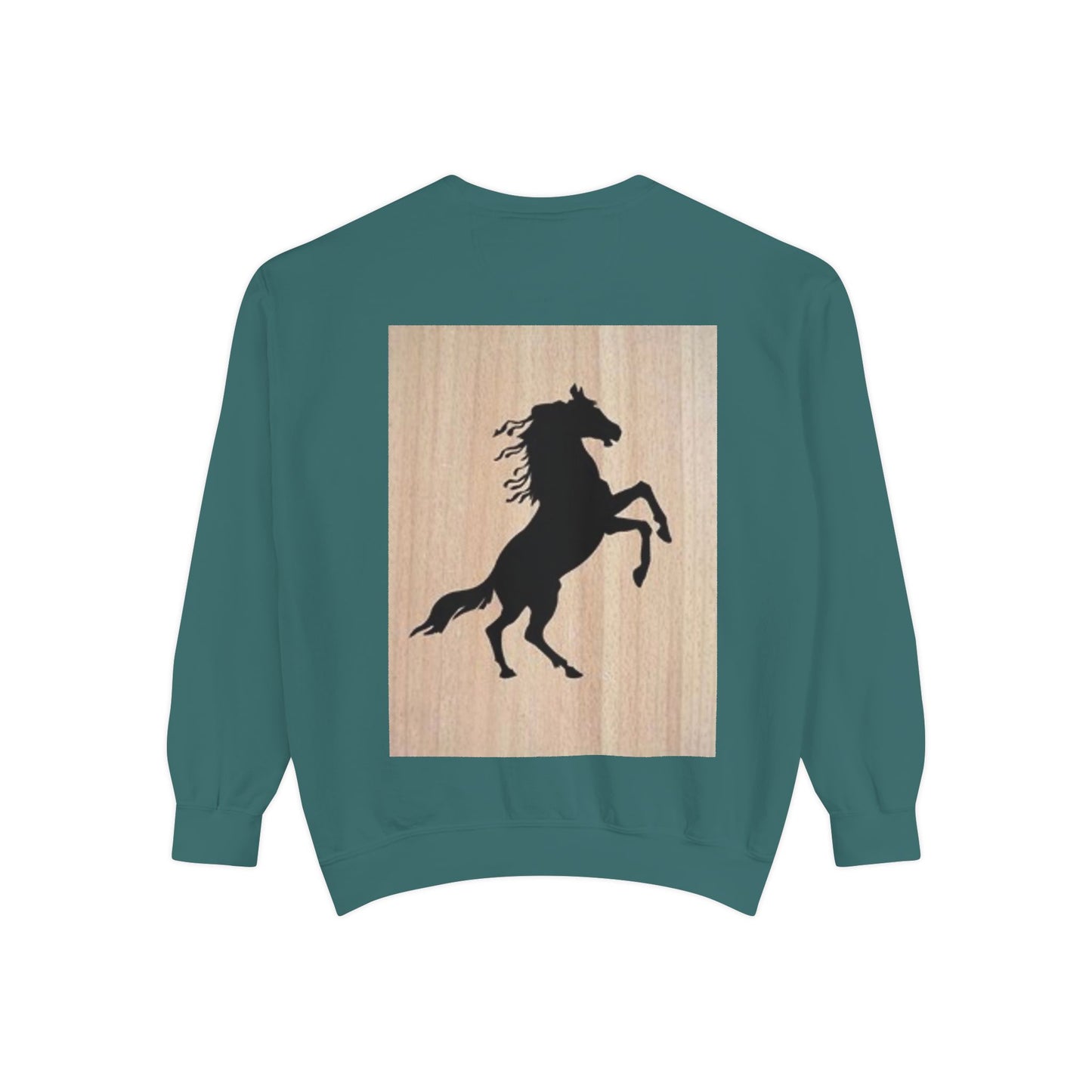 Equestrian Spirit Unisex Garment-Dyed Sweatshirt - Bold Horse Design