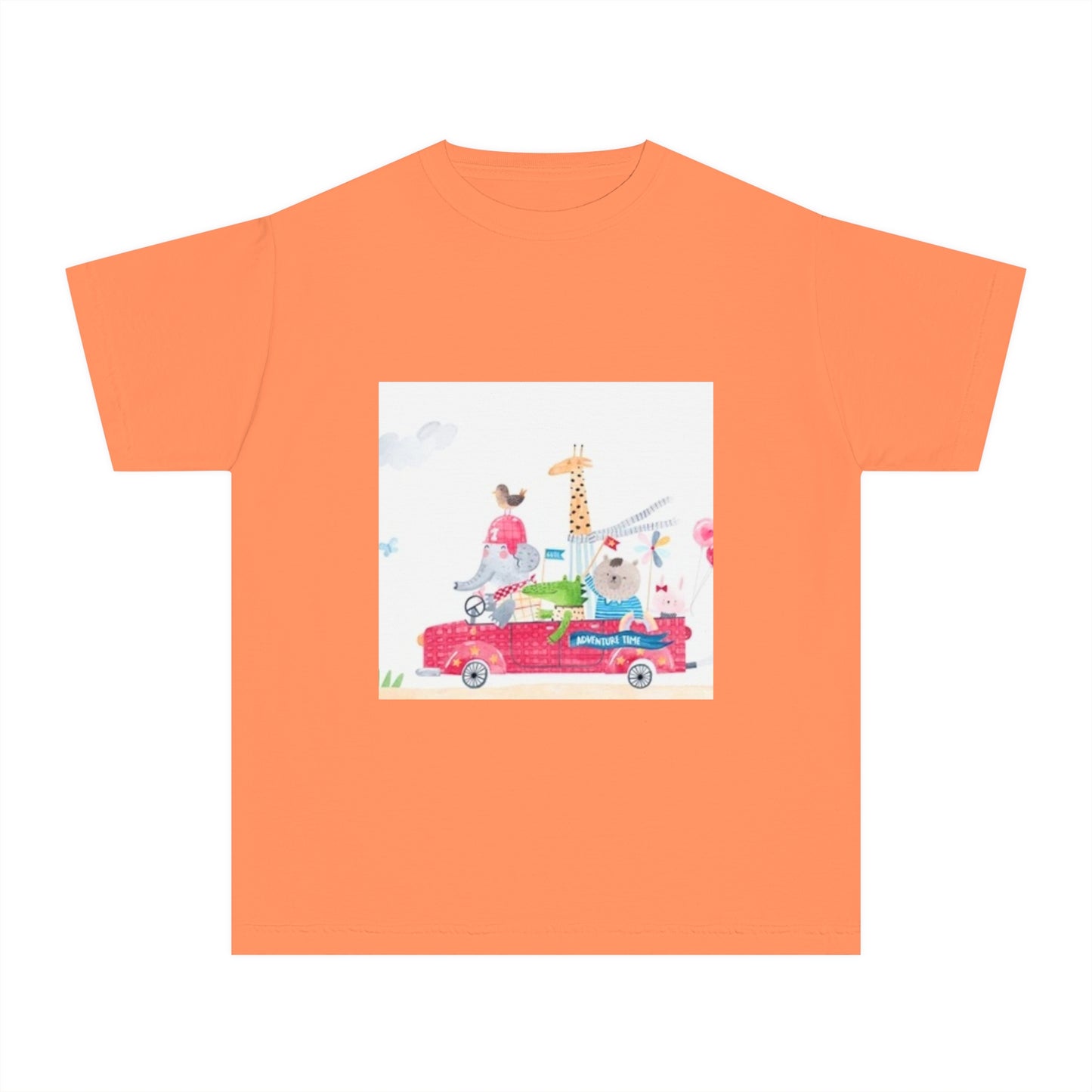Fun Animal Adventure Youth Midweight Tee - Colorful Kids Tee for Playtime