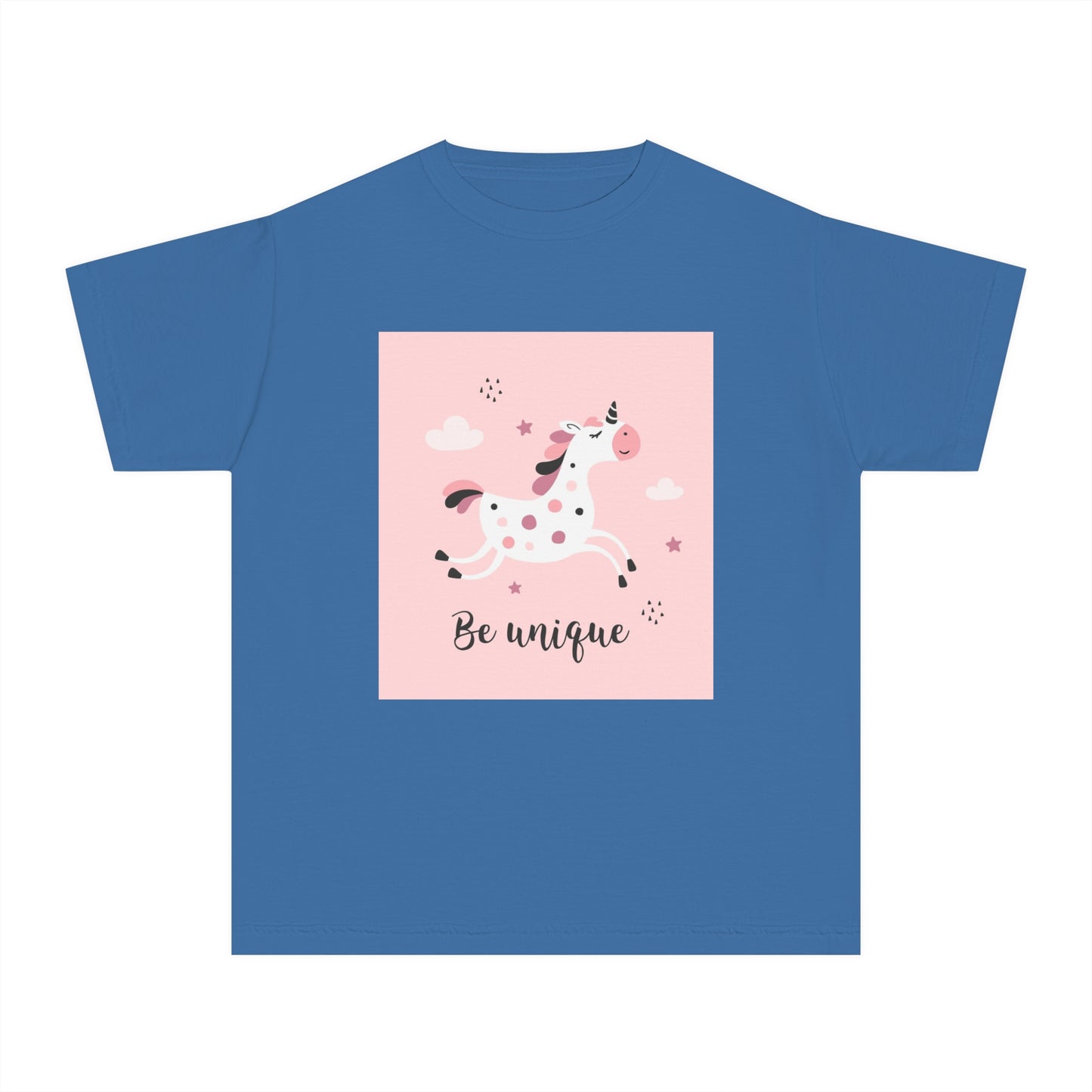 Girls' Unicorn T-Shirt - 'Be Unique' Midweight Tee