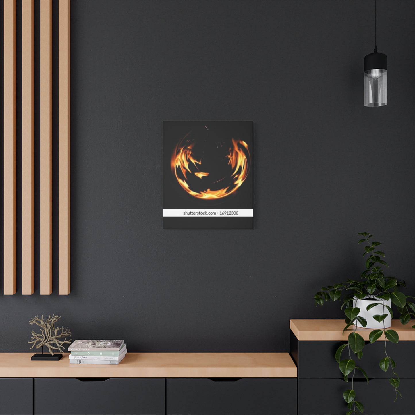 Fire Swirl Matte Canvas Art - Stretched 1.25" Gallery Wrap