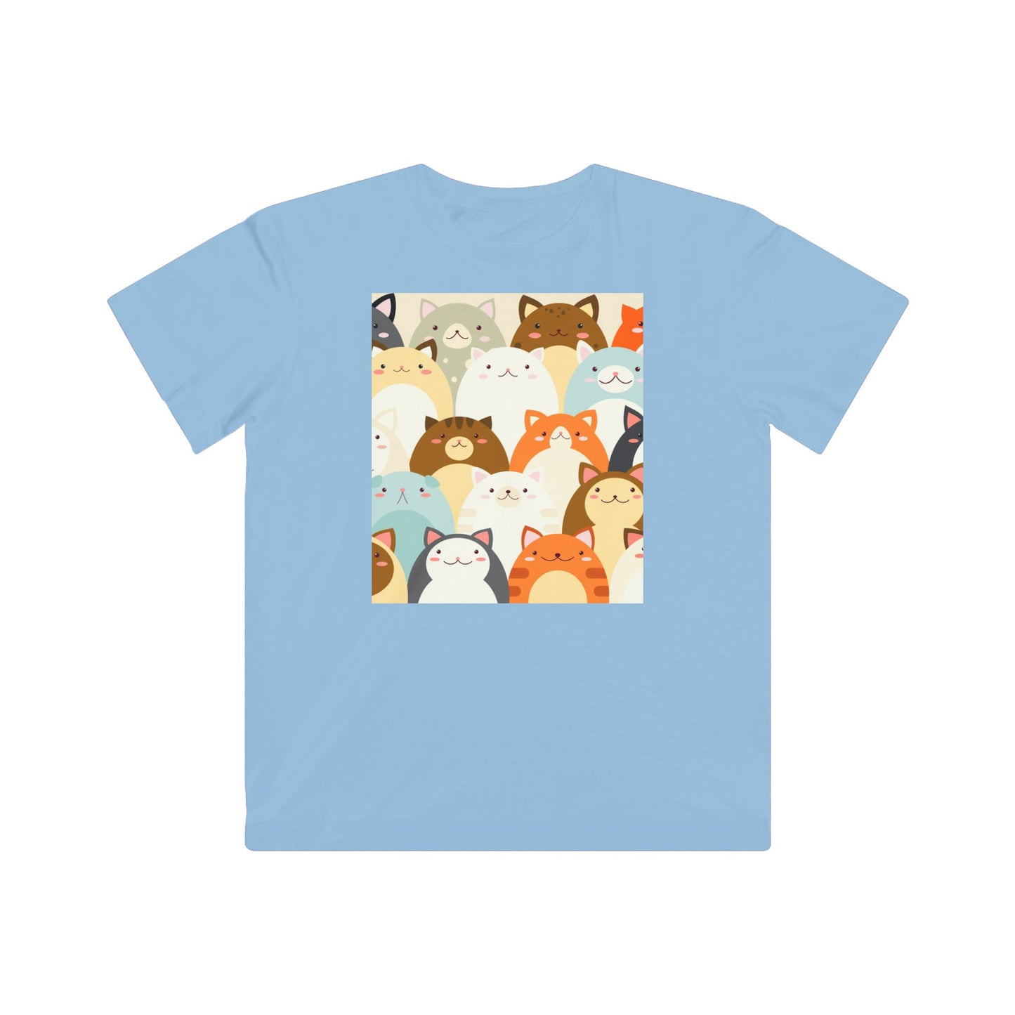 Cute Animal Faces Kids Fine Jersey Tee - Fun & Playful Design for Kids
