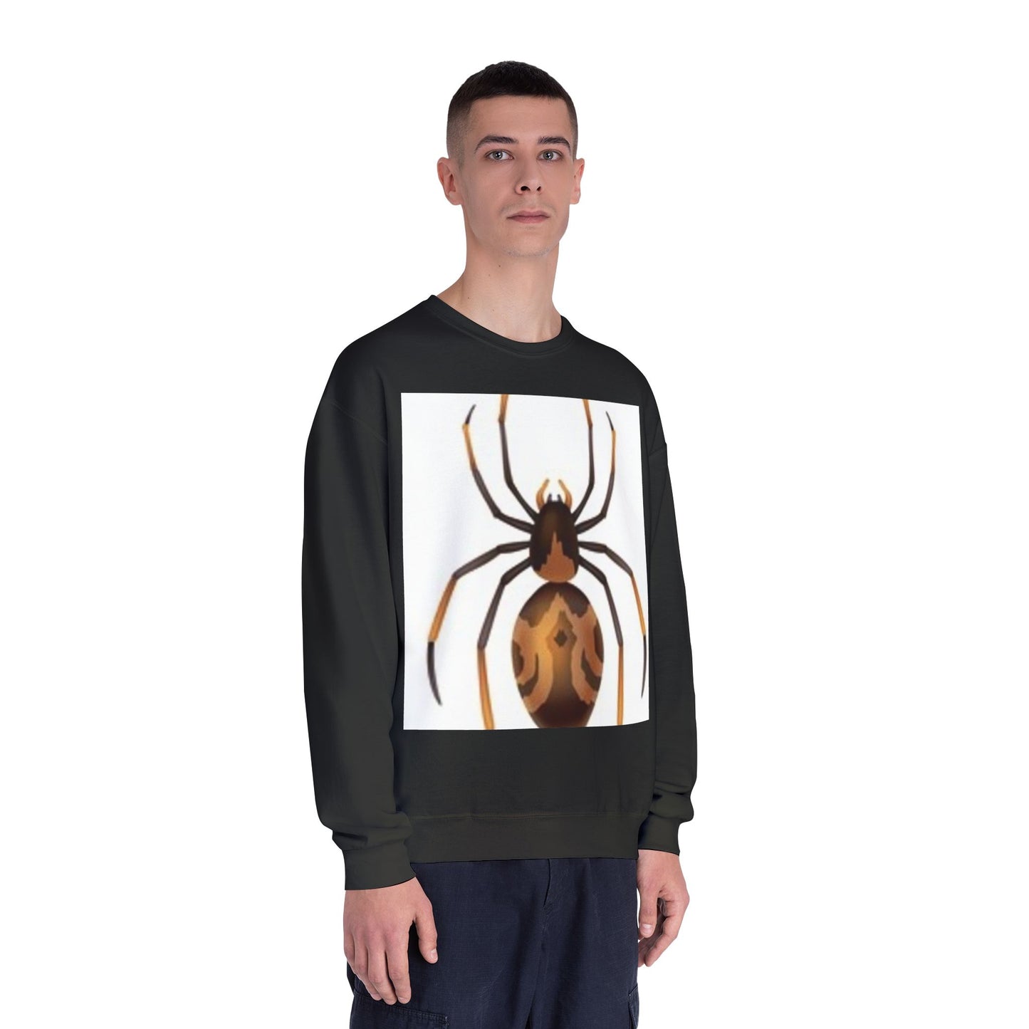 Unisex Spider Graphic Crewneck Sweatshirt - Cozy Fall Fashion