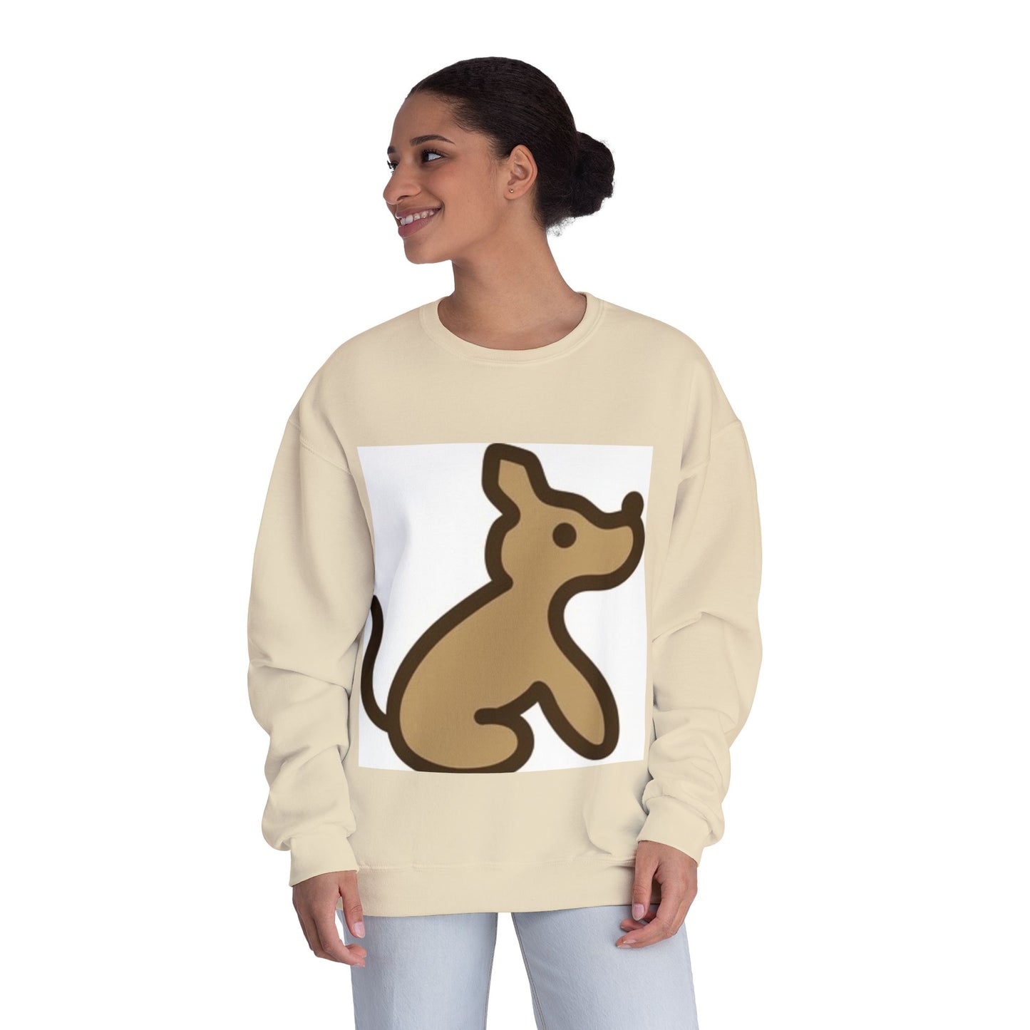 Cute Dog Illustration Unisex Crewneck Sweatshirt - Cozy Pet Lover Gift