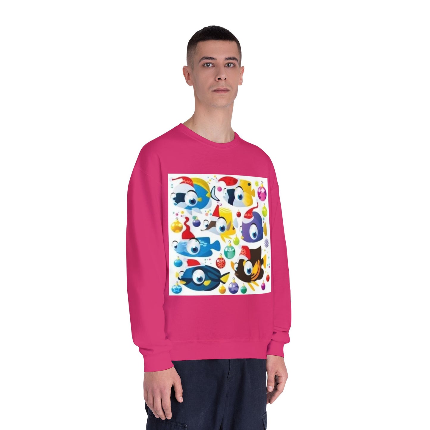 Whimsical Colorful Crewneck Sweatshirt – Fun Cartoon Design
